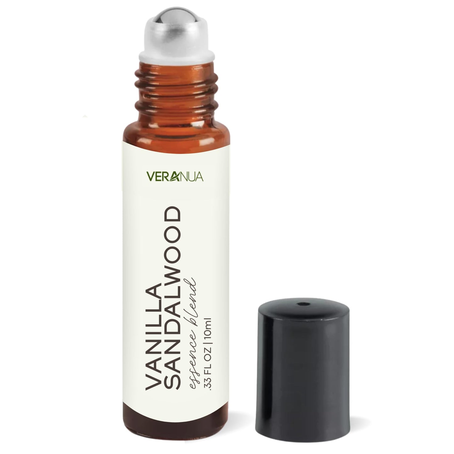 VeraNua Vanilla Sandalwood Perfume Oil Roll On Bottle - Non Toxic Essence Blend, Alcohol Free Natural Fragrance for Men and Women (10ml)
