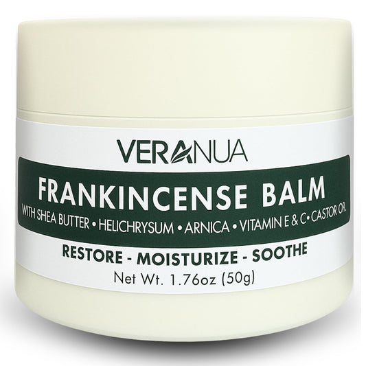 Frankincense Balm with Arnica and Helichrysum – Botanical Skin Moisturizing Massage Salve with Vitamin E, Jojoba & Beeswax