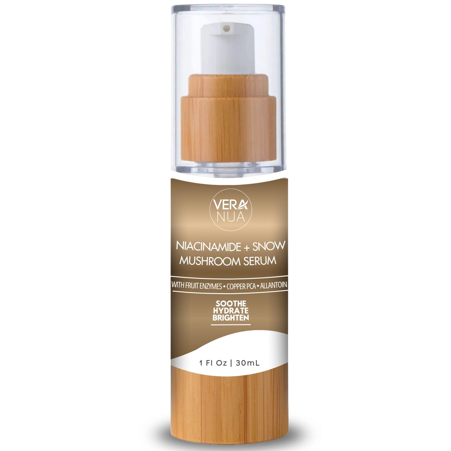 Tremella Snow Mushroom Hydrating Serum - With Niacinamide, Copper PCA, Pineapple Enzyme, Cranberry Enzyme | Deep Hydration and Brightening | Improve Clarity and Texture