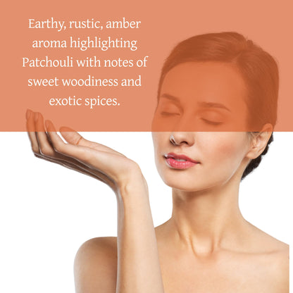 VeraNua Amber Patchouli Perfume Oil Roll On Bottle - Alcohol Free for Men & Women, Warm, Earthy & Exotic Aroma Essence Blend